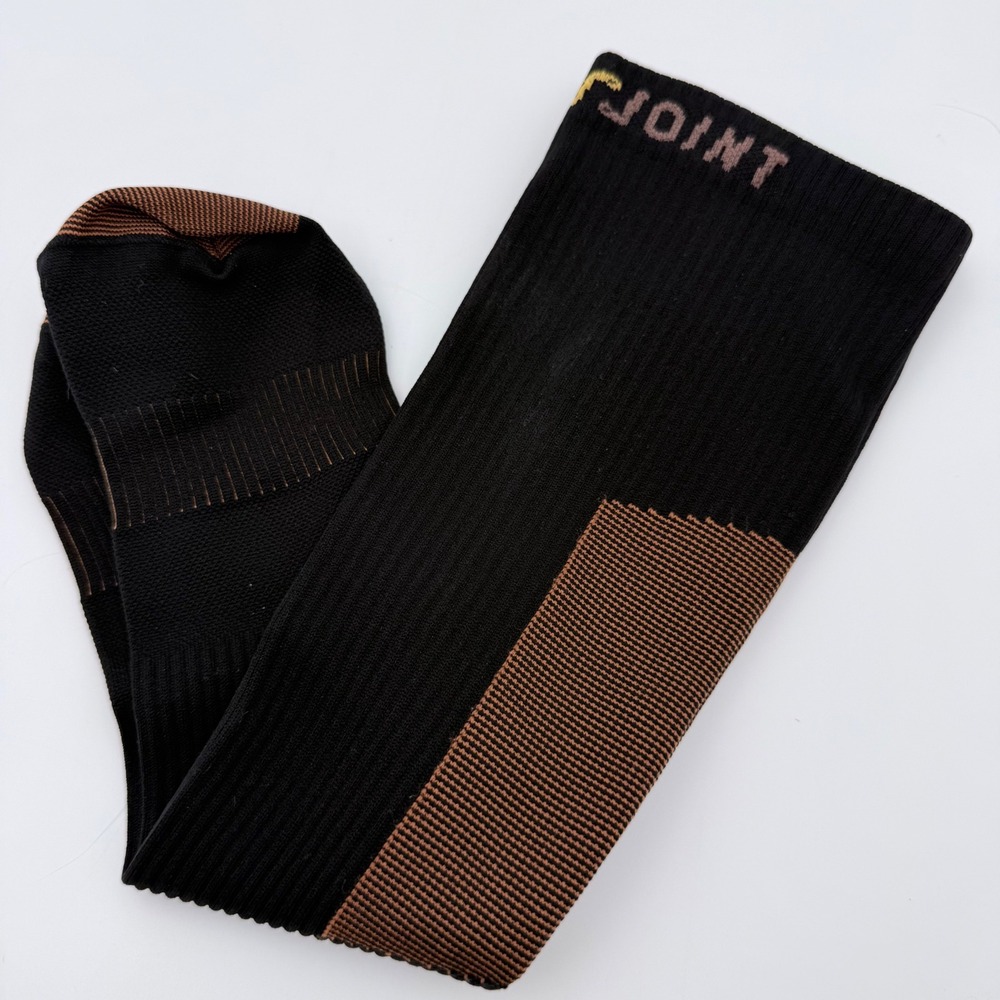 Copper Joint Compression Socks Knee High Black Copper L New